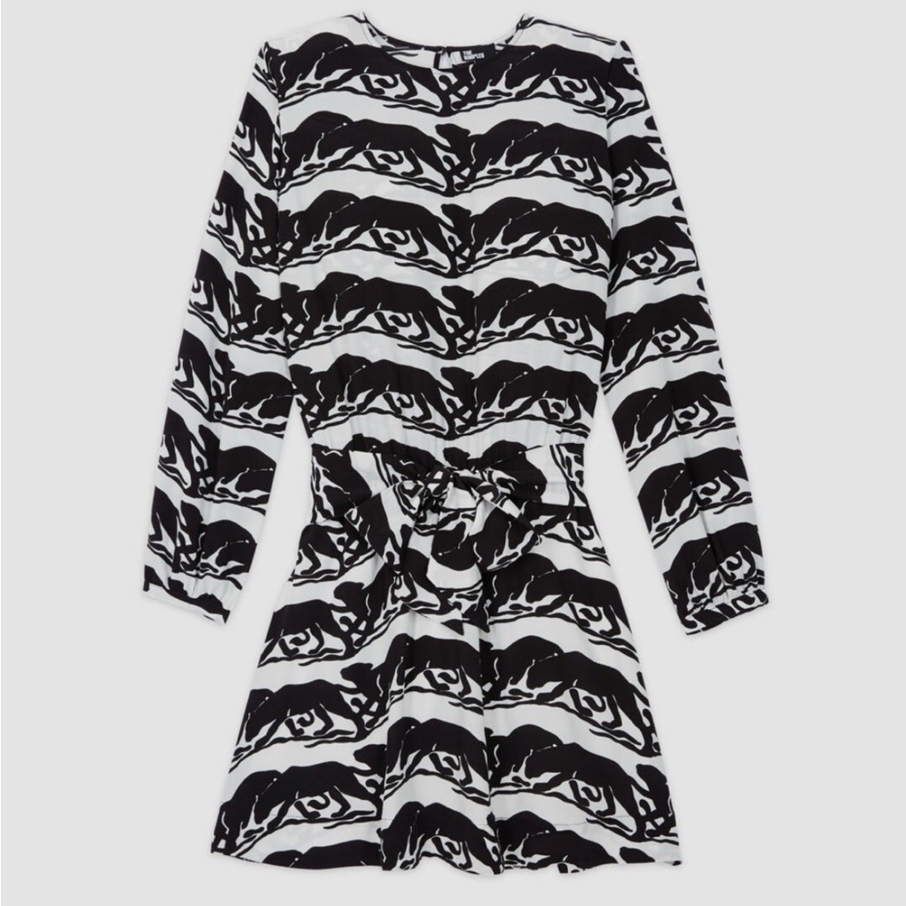 The Kooples Black and White Midi Dress NWOT - Picture 5 of 5